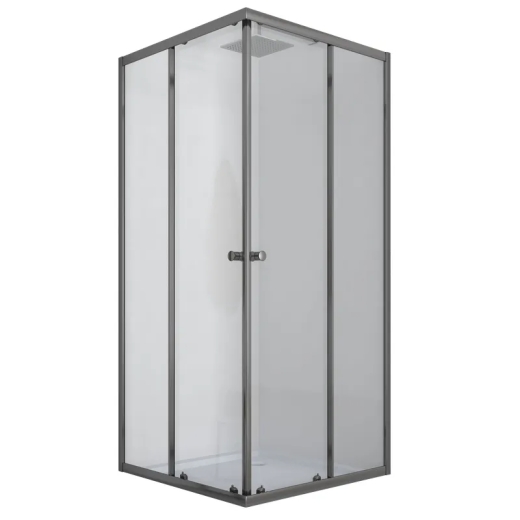 Душова кабіна без піддону Mixxus CUBIC SC01-90x90x185-TR GRAPHITE прозоре скло 4мм (MI6907) - 1