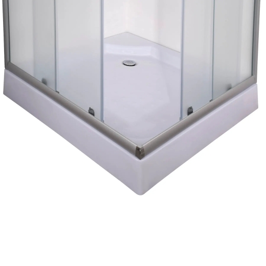 Душевая кабина с низким поддоном Mixxus CUBIC SCT01-90x90x195-FB CHROME матовое стекло 4мм (MI6903) - 10
