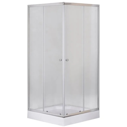 Душевая кабина с низким поддоном Mixxus CUBIC SCT01-90x90x195-FB CHROME матовое стекло 4мм (MI6903) - 1