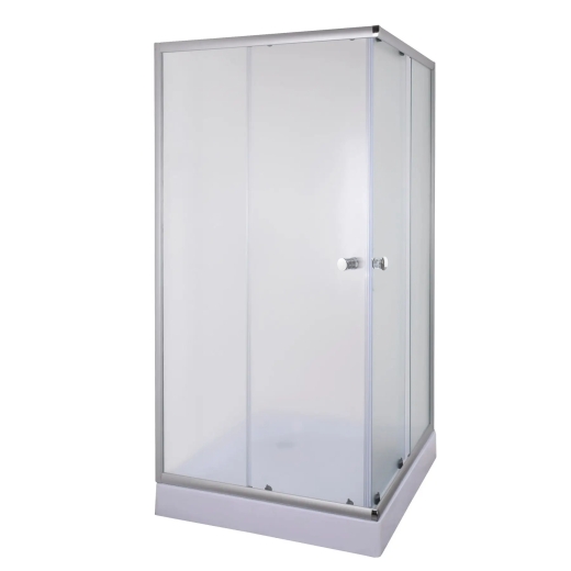 Душевая кабина с низким поддоном Mixxus CUBIC SCT01-90x90x195-FB CHROME матовое стекло 4мм (MI6903) - 5