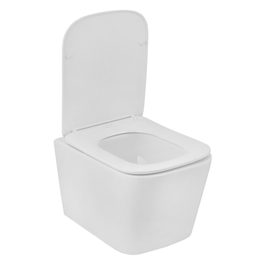 Комплект 4 в 1: Інсталяція Grohe Solido 2 в 1 38971000 + Панель змиву для унітаза Grohe Even 389662430 + Унітаз підвісний безобідковий Kroner Eifel WHI483429 TORNADO з сидінням Slim Duroplast / Soft-close / Quick relase KE483429WHIT (CV036759) - 6