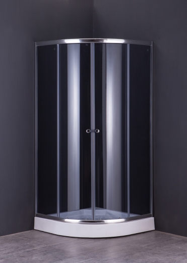 Душевая кабина без поддона Mixxus PLAIN SC01-90x90x185-GR CHROME серое тонированное стекло 4мм (MI6900) - 3