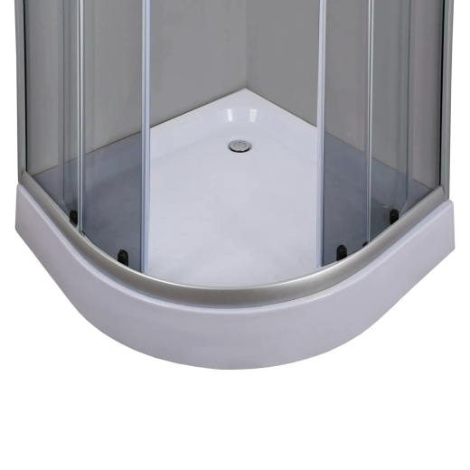 Душевая кабина без поддона Mixxus PLAIN SC01-90x90x185-GR CHROME серое тонированное стекло 4мм (MI6900) - 6