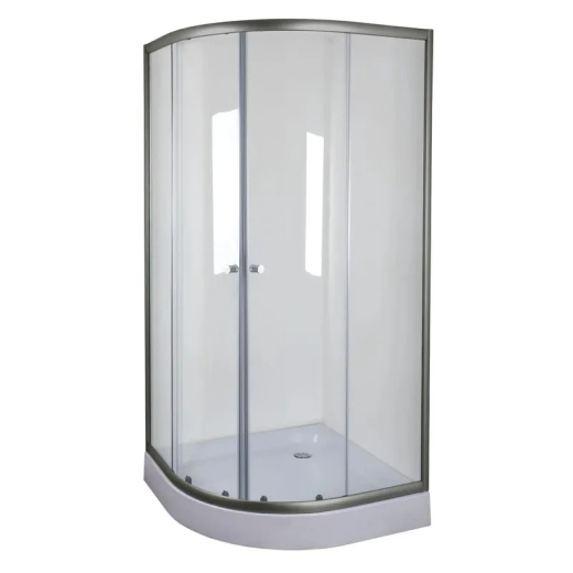 Душевая кабина без поддона Mixxus PLAIN SC01-90x90x185-TR GRAPHITE прозрачное стекло 4мм (MI6902) - 1