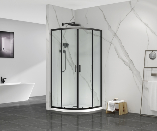 Душевая кабина без поддона Mixxus Premium DIVERSE SC01-90x90x195-TR Black прозрачное стекло 5мм (MI6860) - 4