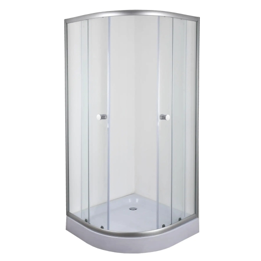 Душевая кабина без поддона Mixxus PLAIN SC01-90x90x185-TR CHROME прозрачное стекло 4мм (MI6899) - 3