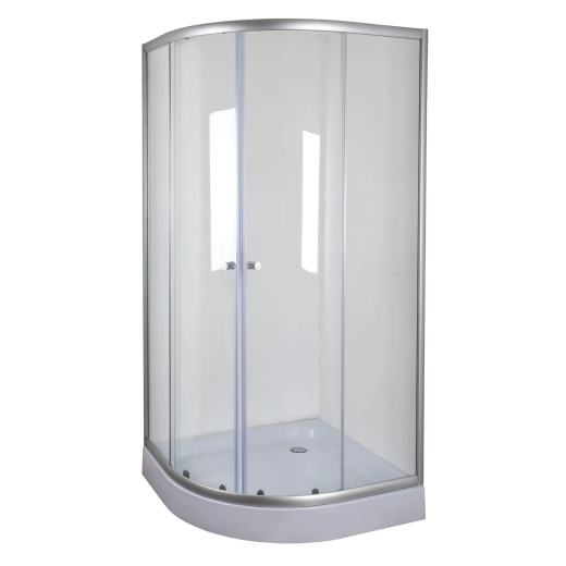 Душевая кабина без поддона Mixxus PLAIN SC01-90x90x185-TR CHROME прозрачное стекло 4мм (MI6899) - 4