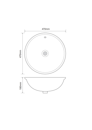 Раковина врізна на стільницю MIXXUS PREMIUM TOPPER-1601 470х470х180mm з переливом (MP6571) - 2