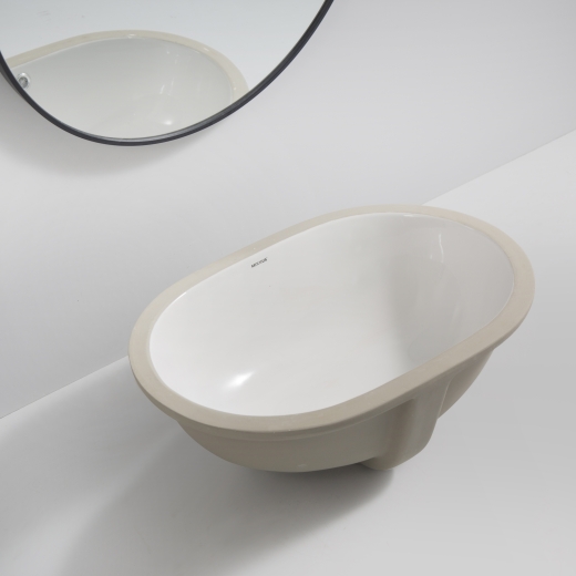 Раковина врезная под столешницу MIXXUS PREMIUM ELLIPSE-1701 570х385х205mm с переливом (MP6566) - 3