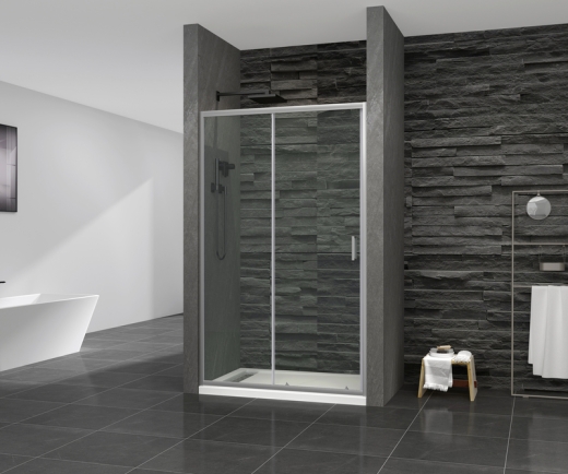 Двері в нішу Mixxus Premium DIVERSE SD01-140x185-TR Chrome прозоре скло 5мм (MI6874) - 4