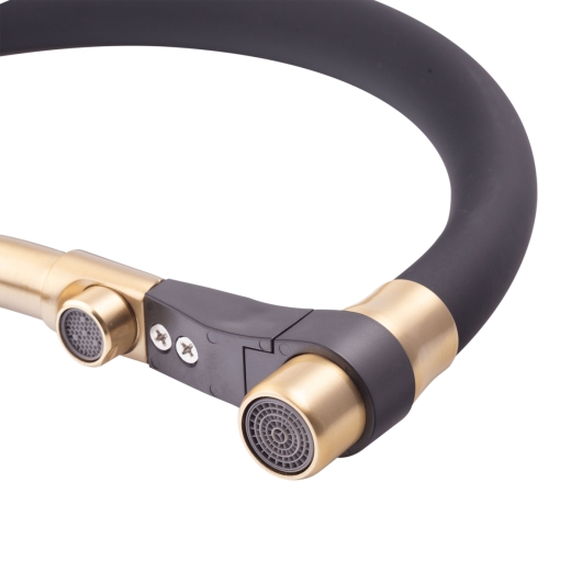 Смеситель для кухни MixxusPremium Gravity 021 BRUSHED GOLD REFL.BLACK (MI6981) - 6