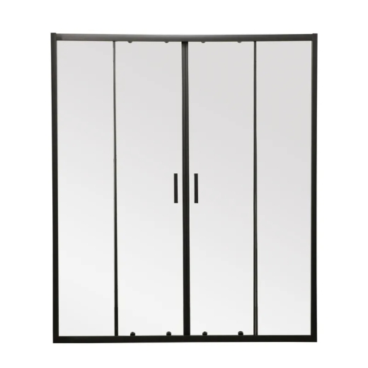 Двері в нішу Mixxus Premium DIVERSE SD01-160x185-TR Black прозоре скло 5мм (MI6879) - 1