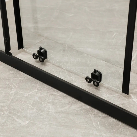 Двері в нішу Mixxus Premium DIVERSE SD01-160x185-TR Black прозоре скло 5мм (MI6879) - 5