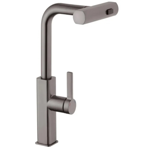 Змішувач для кухні з висувним виливом Mixxus Premium HAMMER 014 GRAPHITE (MI6955) - 1
