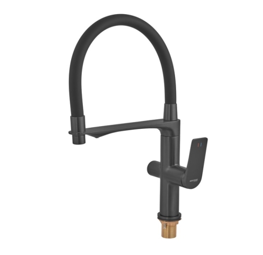 Змішувач для кухні Mixxus Premium DERBY 021 (NUT) BLACK REFL.BLACK з виходом для питної води (MI6606) - 2