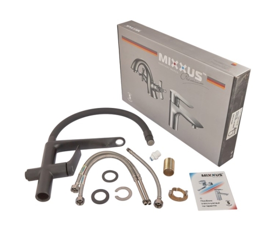 Змішувач для кухні Mixxus Premium DERBY 021 (NUT) BLACK REFL.BLACK з виходом для питної води (MI6606) - 7