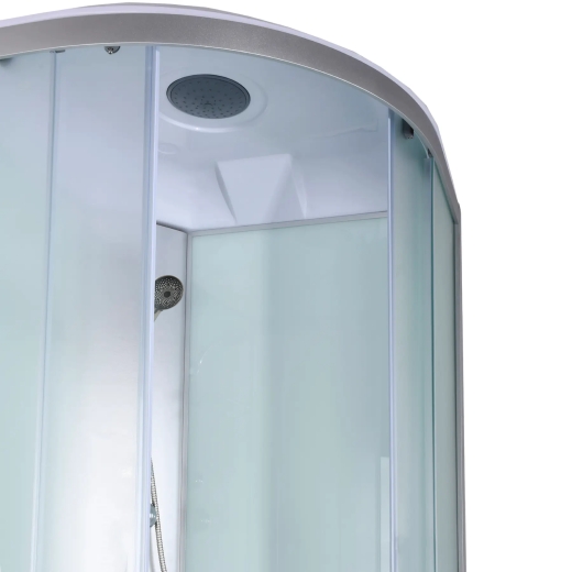 Бокс душовий з гідромасажем Mixxus STRONG SBH01-90x90x215-FB SATIN з високим піддоном (MI6888) - 4