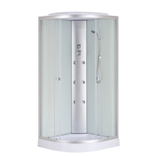Бокс душевой с гидромассажем Mixxus STRONG SBH02-90x90x215-FB SATIN низкий поддон (MI6890) - 1