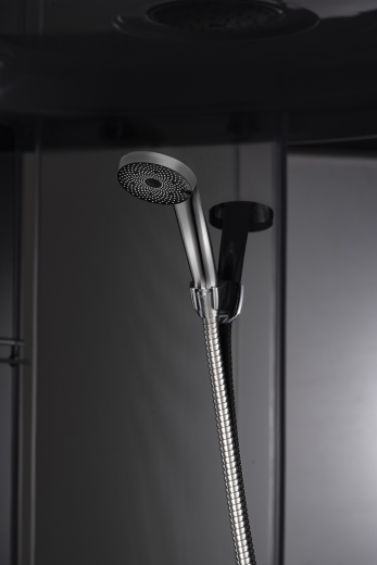 Бокс душовий з гідромасажем Mixxus STRONG SBH02-90x90x215-FB SATIN низький піддон (MI6890) - 4