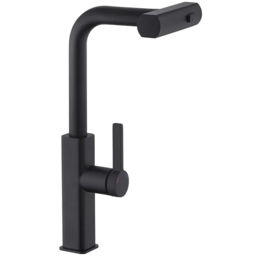 Змішувач для кухні з висувним виливом Mixxus Premium HAMMER 014 BLACK (MI6954) - 1