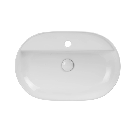 Раковина накладна Mixxus Premium ELLIPSE-0204 600х380х115mm з отвором під змішувач (MP6679) - 5