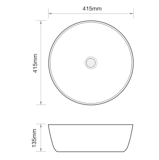 Раковина накладная Mixxus Premium ELLIPSE-0101 415х415х135mm (MP6531) - 3