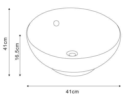 Раковина накладна Mixxus Premium TOPPER-0201 GRAY 410x410x165mm з переливом (MP6649) - 2