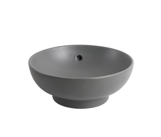 Раковина накладна Mixxus Premium TOPPER-0201 GRAY 410x410x165mm з переливом (MP6649) - 6