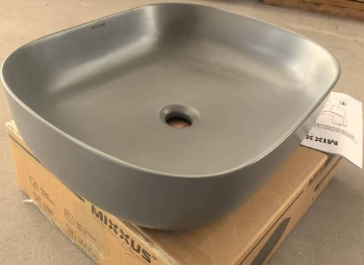 Раковина накладная Mixxus Premium DIVERSE-0115 GRAY 490x395x135mm (MP6650) - 9