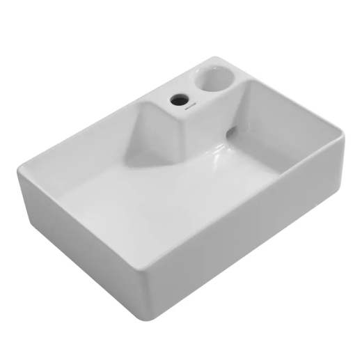 Раковина накладна Mixxus Premium STYLE-0201 520х375х140mm з донним клапаном та отвором під змішувач (MP6511) - 1