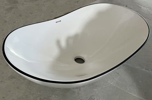 Раковина накладна Mixxus Premium WAVE-0105 EDGE BLACK 620х360х160mm (MP6556) - 5