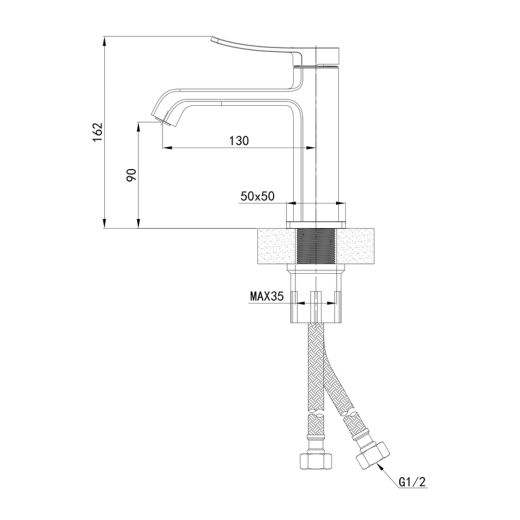 Смеситель для умывальника Mixxus Premium DALI 001 NUT Graphite (MI6756) - 2