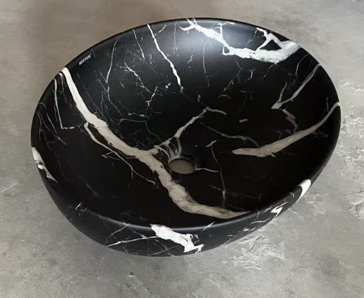 Раковина накладная Mixxus Premium ELLIPSE-0102 MARBLE 515х400х130mm (MP6552) - 5