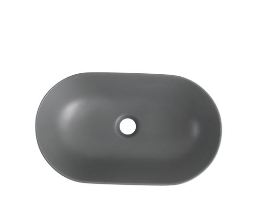 Раковина накладная Mixxus Premium ELLIPSE-0109 GRAY 500x300x140mm (MP6653) - 3