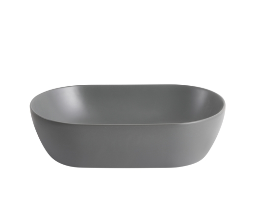 Раковина накладная Mixxus Premium ELLIPSE-0109 GRAY 500x300x140mm (MP6653) - 5