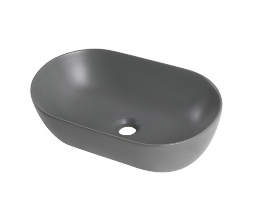 Раковина накладная Mixxus Premium ELLIPSE-0109 GRAY 500x300x140mm (MP6653) - 6