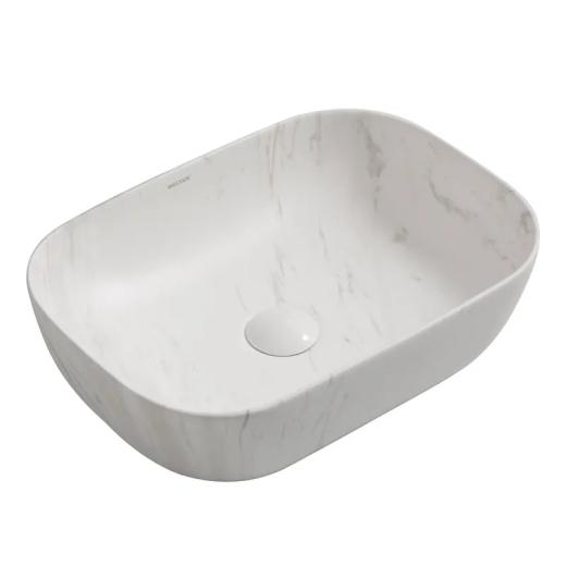 Раковина накладна Mixxus Premium DIVERSE-0112 MARBLE 455х325х135mm (MP6543) - 1