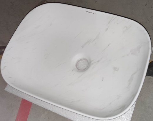 Раковина накладна Mixxus Premium DIVERSE-0112 MARBLE 455х325х135mm (MP6543) - 6