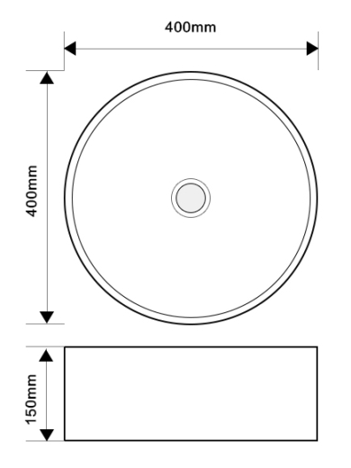 Раковина накладная MIXXUS PREMIUM TOPPER-0103 400х400х150mm (MP6529) - 2