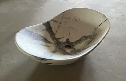  Раковина накладная MIXXUS PREMIUM WAVE-0106 MARBLE 620х360х160mm (MP6560) - 3