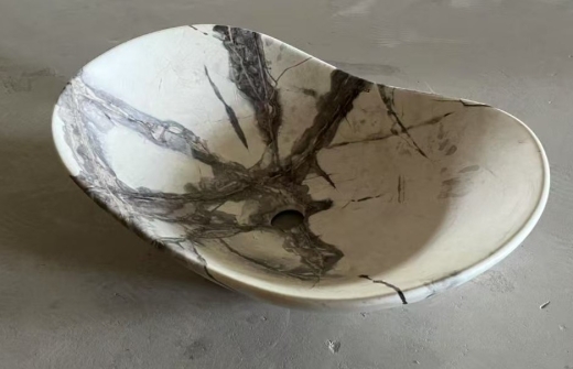  Раковина накладная MIXXUS PREMIUM WAVE-0106 MARBLE 620х360х160mm (MP6560) - 4