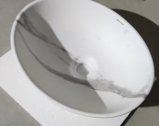 Раковина накладна MIXXUS PREMIUM ELLIPSE-0108 MARBLE 400х330х145mm (MP6526) - 4