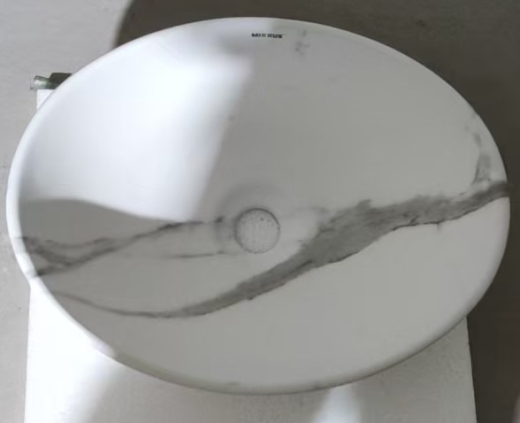 Раковина накладна MIXXUS PREMIUM ELLIPSE-0108 MARBLE 400х330х145mm (MP6526) - 5