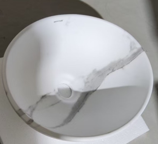 Раковина накладна MIXXUS PREMIUM ELLIPSE-0108 MARBLE 400х330х145mm (MP6526) - 6