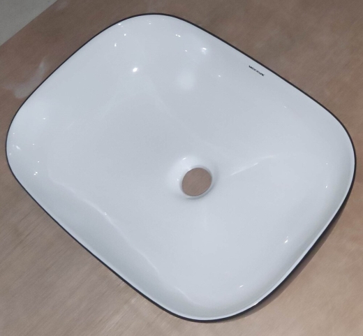 Раковина накладная Mixxus Premium DIVERSE-0112 WHITE-BLACK 455х325х135mm (MP6542) - 4