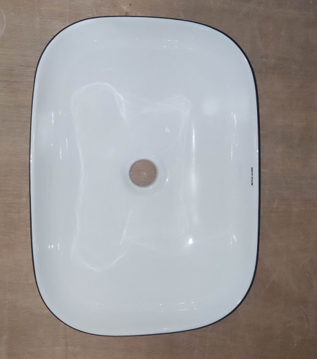 Раковина накладная Mixxus Premium DIVERSE-0112 WHITE-BLACK 455х325х135mm (MP6542) - 5