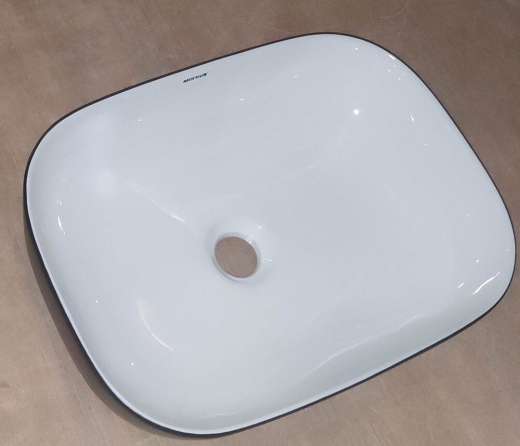 Раковина накладная Mixxus Premium DIVERSE-0112 WHITE-BLACK 455х325х135mm (MP6542) - 6