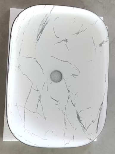 Раковина накладна MIXXUS PREMIUM DIVERSE-0112 MARBLE-BLACK 455х325х135mm (MP6541) - 5