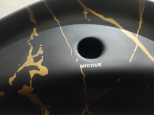 Раковина накладна MIXXUS PREMIUM WAVE-0201 MARBLE 430х430х150mm з отвором під змішувач (MP6536) - 6
