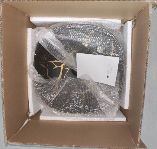 Раковина накладна MIXXUS PREMIUM WAVE-0201 MARBLE 430х430х150mm з отвором під змішувач (MP6536) - 7